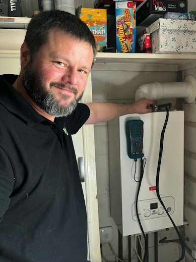 Gas Analyzer in use